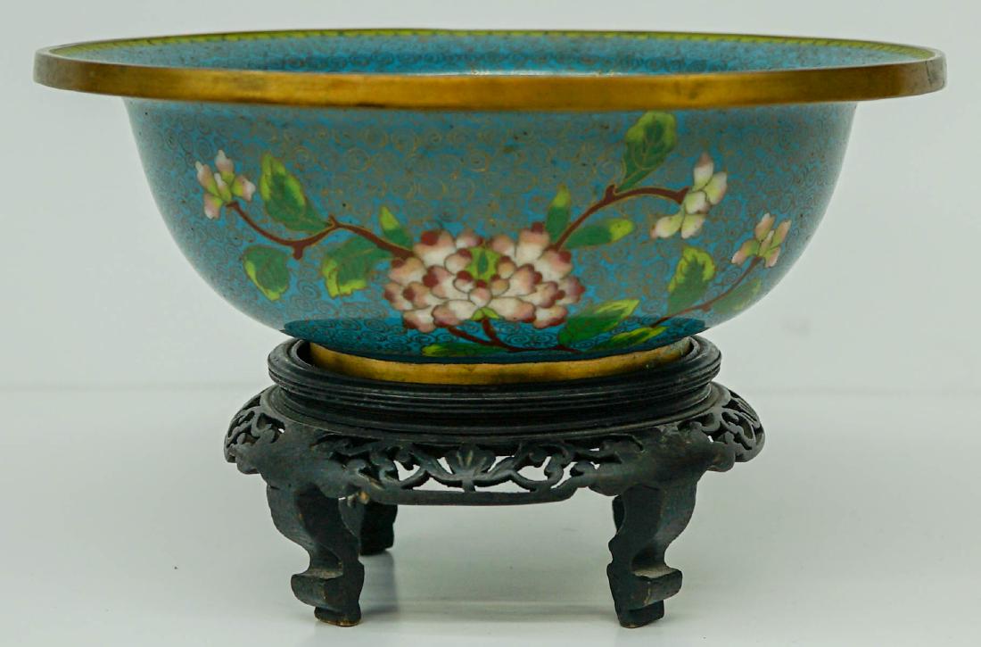 Old Chinese Cloisonne Bowl with Stand (1 of 6)
