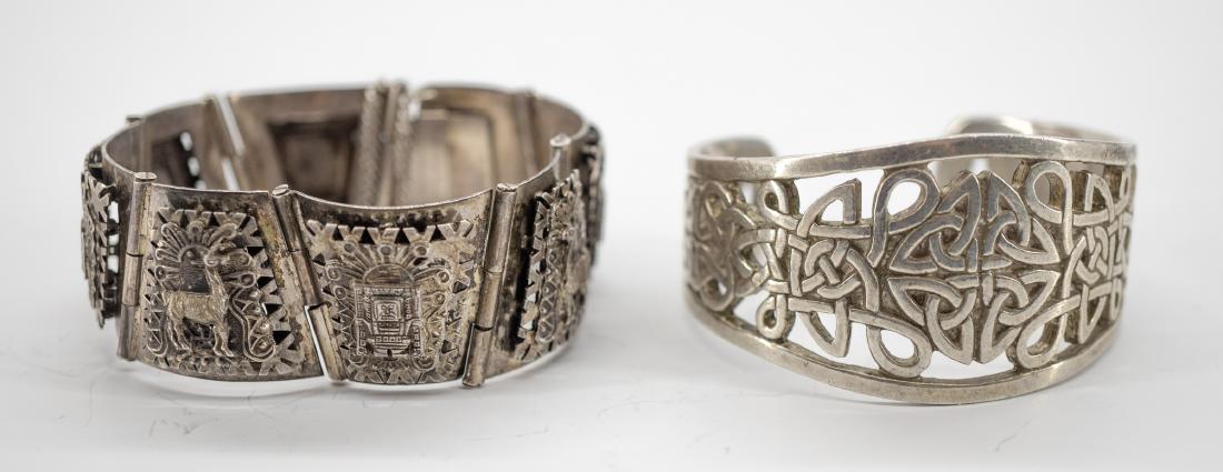 Two Ethnic Sterling Silver Bracelets (1 of 3)