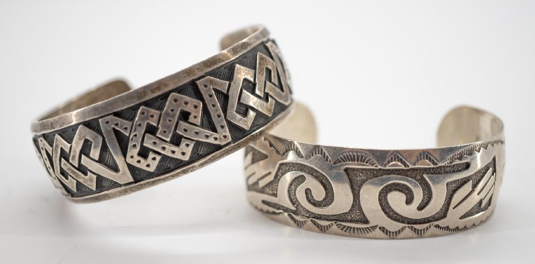 Two Sterling Southwest Native American Bracelets (1 of 3)
