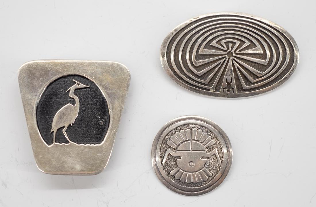 Three Signed Sterling Southwest Brooches (1 of 2)