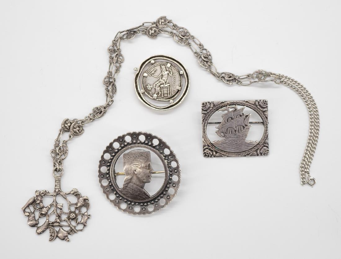 Old Silver Pins and Pendant (1 of 3)