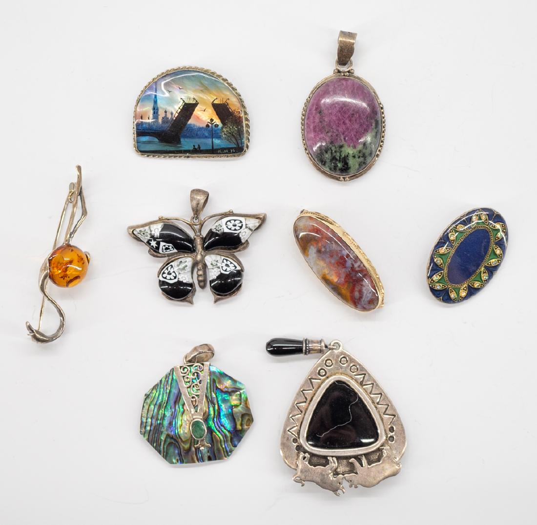 Group of Eight Pins and Pendants (1 of 3)