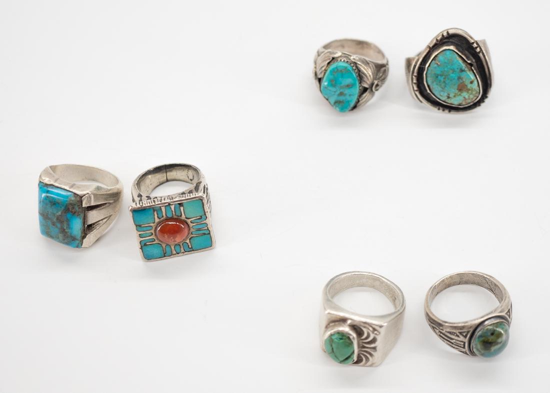 Group of Six Old Navajo Rings (1 of 4)