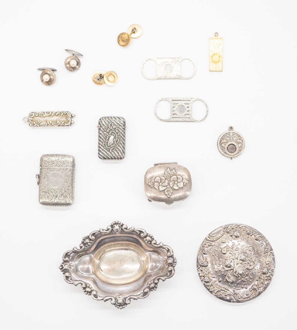 Sterling Matchsafe's, Pocket Mirror and more (1 of 3)