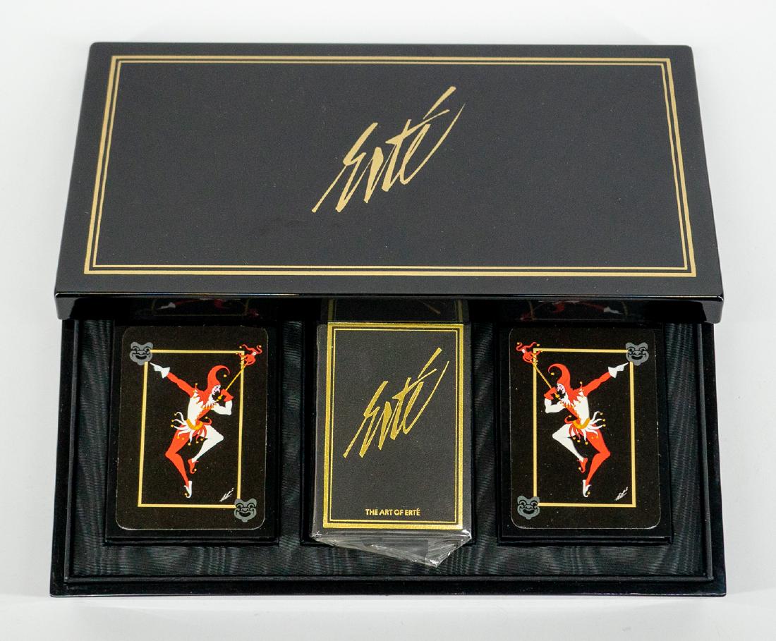 The Art of Erte Playing Cards by Sobranie London: The Art of Erte playing cards by Sobranie of London. All parts Mint in Box, Factory Sealed. We ship most items in this auction in house and gladly combine shipping if possible of multiple items.