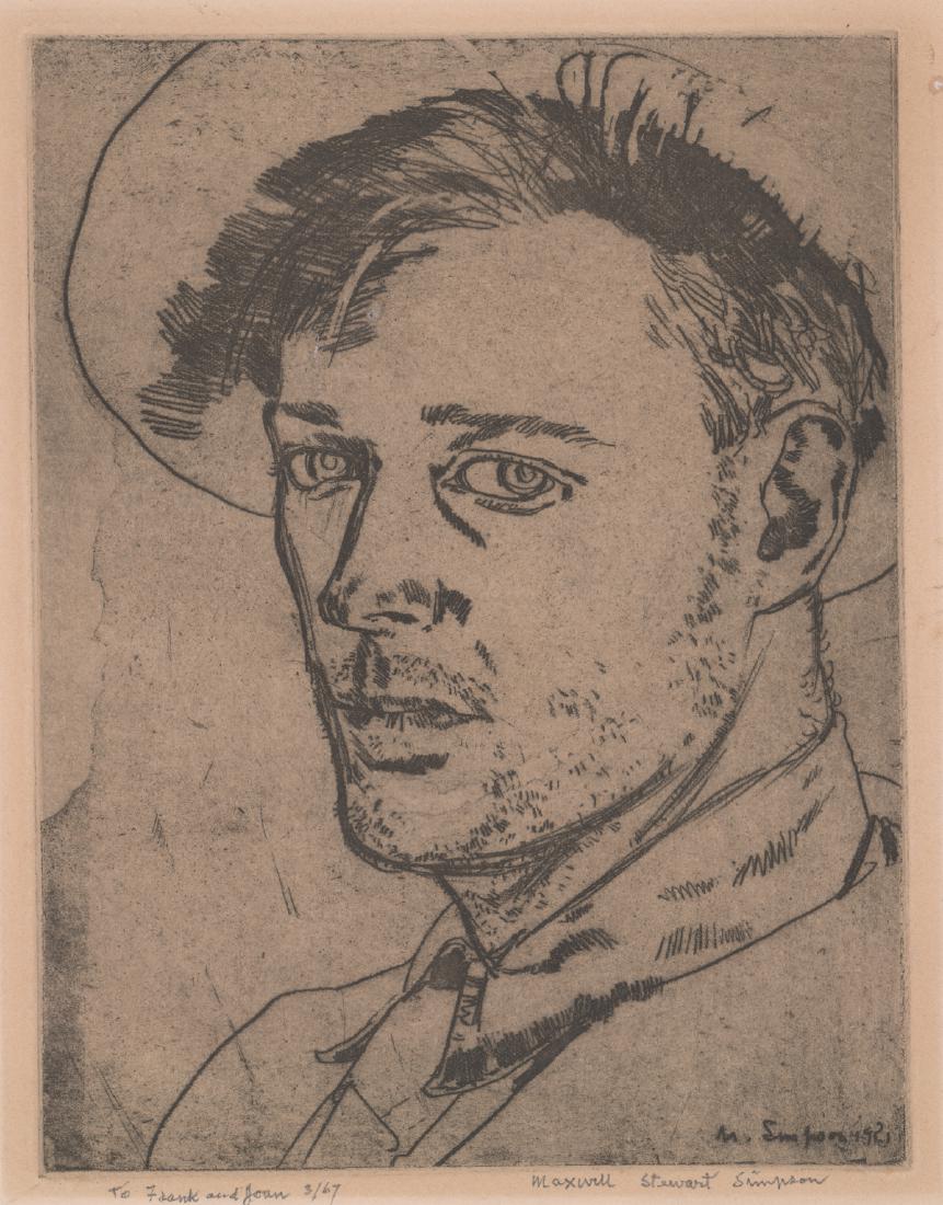 Maxwell Stewart Simpson Signed Self-Portrait (1 of 5)