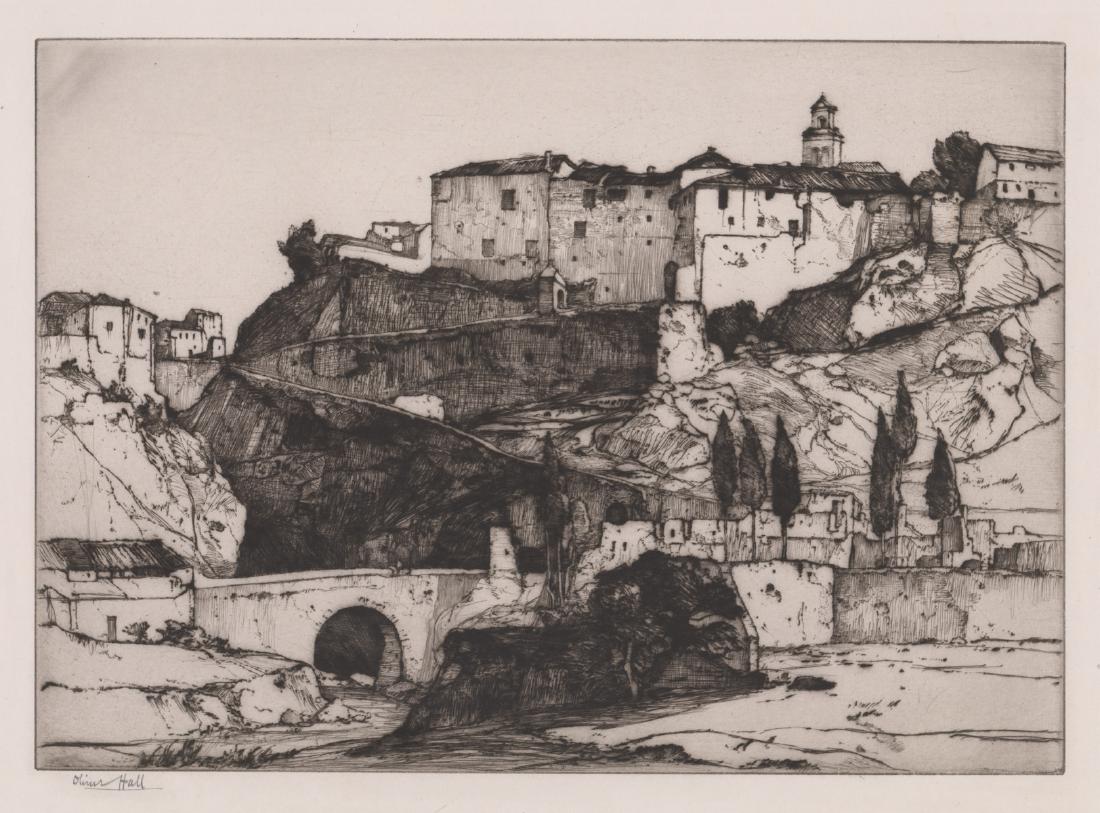 Oliver Hall Signed Etching (1 of 4)