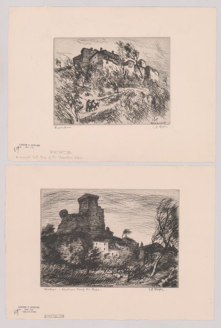 Lester G. Hornby Signed Etchings (2) (1 of 2)