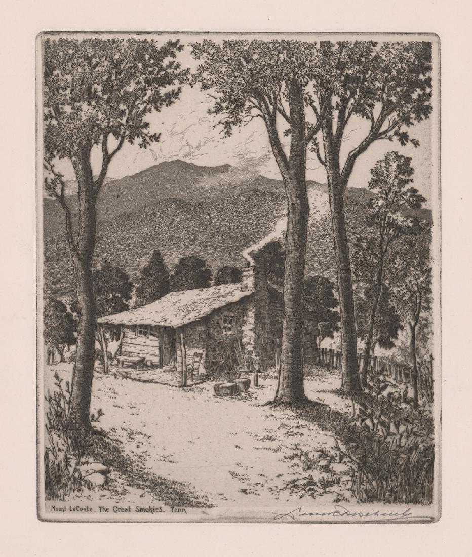 Leon Pescheret Signed Etching (1 of 4)