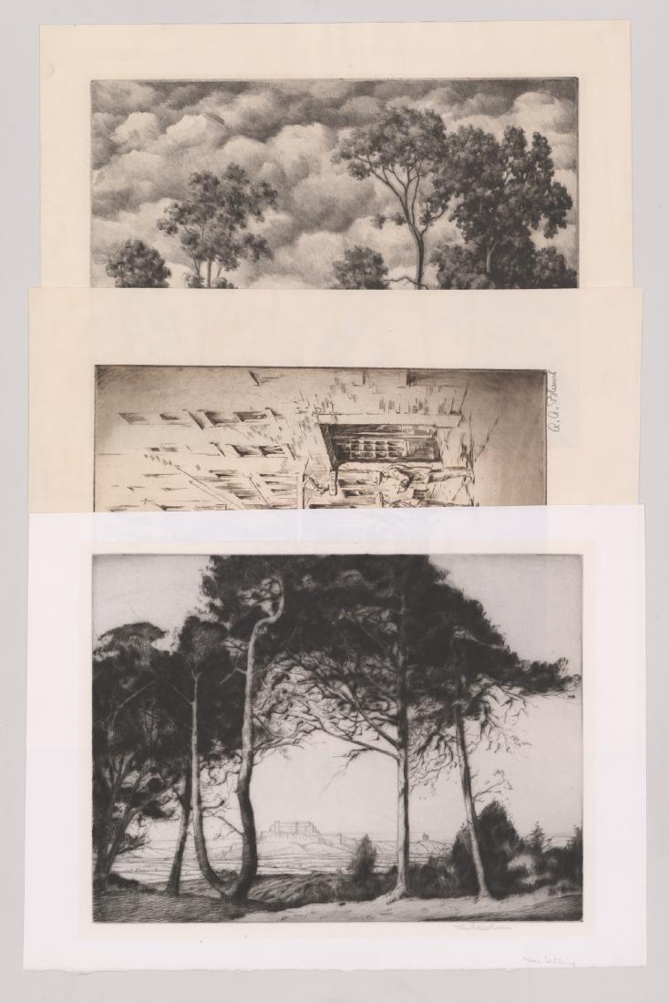 Group of Three Signed Etchings by Various Artists (1 of 5)
