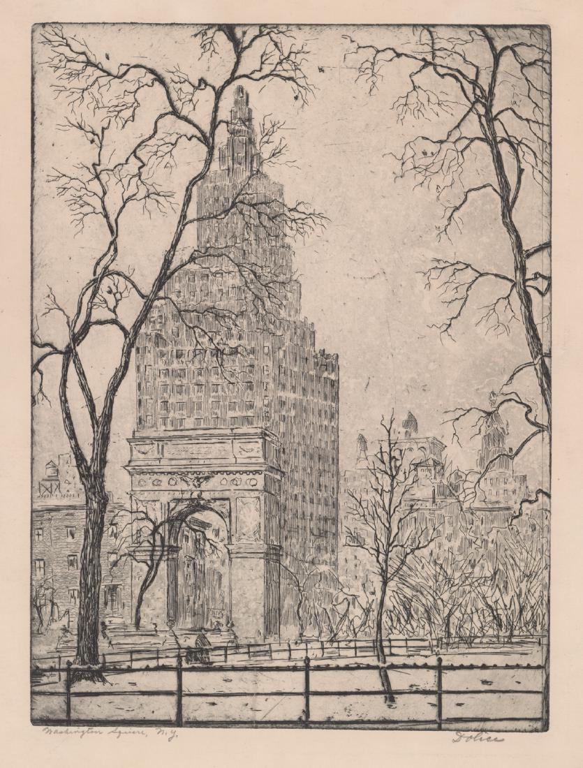 Leon Dolice Signed Etching (1 of 5)