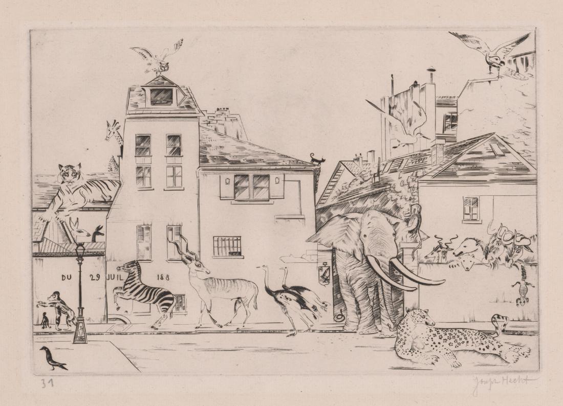 Joseph Hecht Signed Etching (1 of 3)