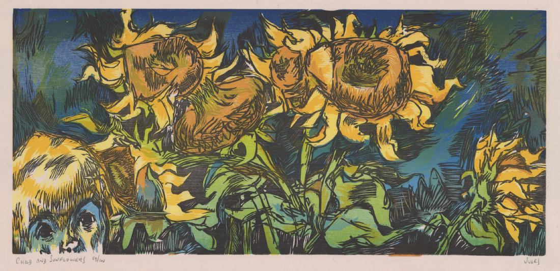 Mervin Jules Signed Woodcut (1 of 4)