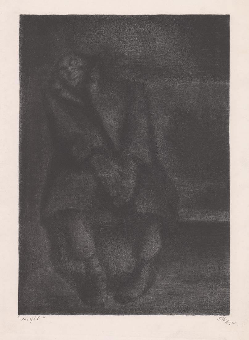 Illegibly Signed WPA Era Lithograph (1 of 5)