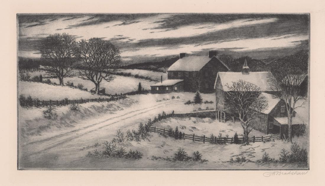 George A. Bradshaw Signed Original Etching (1 of 4)