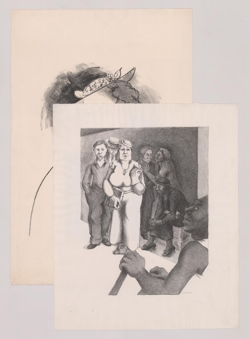 Two WPA Era Lithographs Mattox & Anchel (1 of 3)
