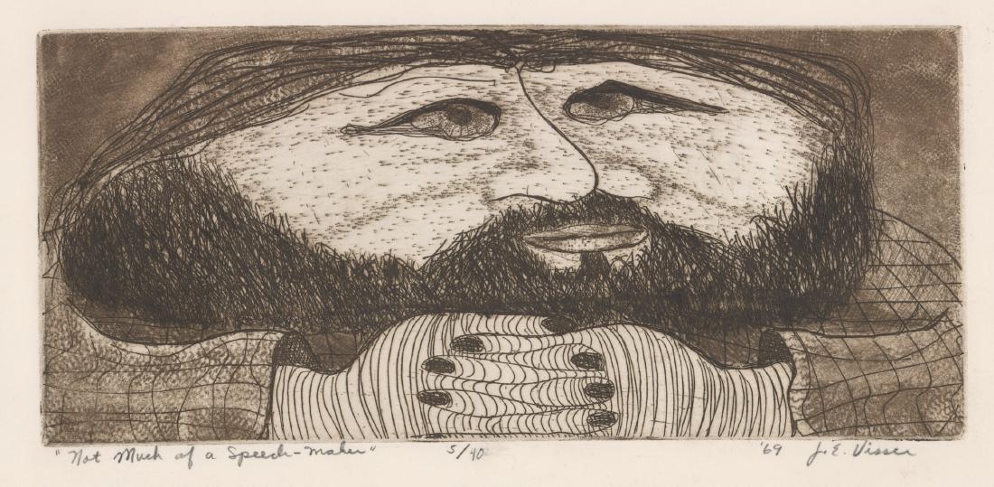 J. E. Visser Signed Etching (1 of 6)
