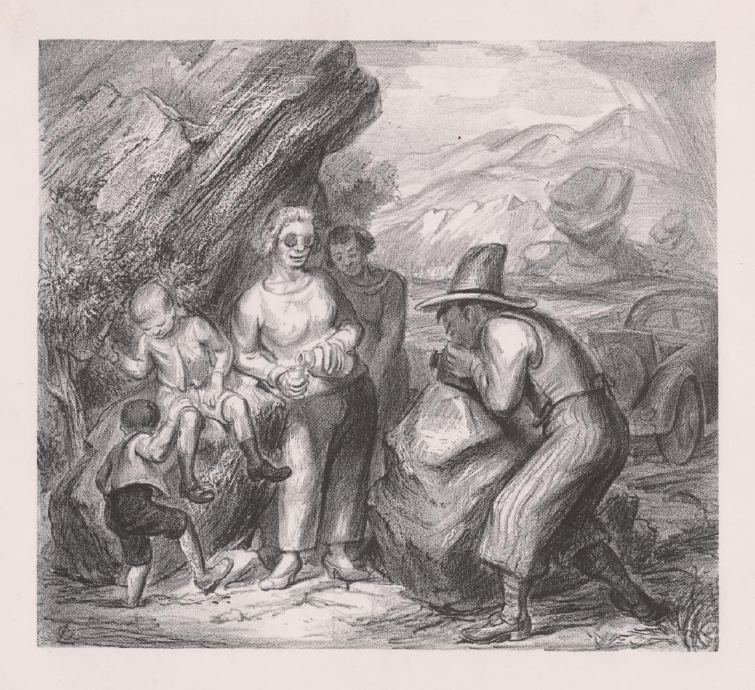 WPA Era Lithograph from E/O Printer Ted Wahl (1 of 4)