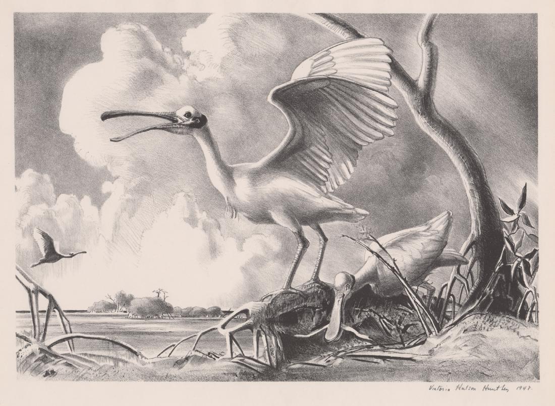 Victoria Hutson Huntley Signed Lithograph 1948 (1 of 4)