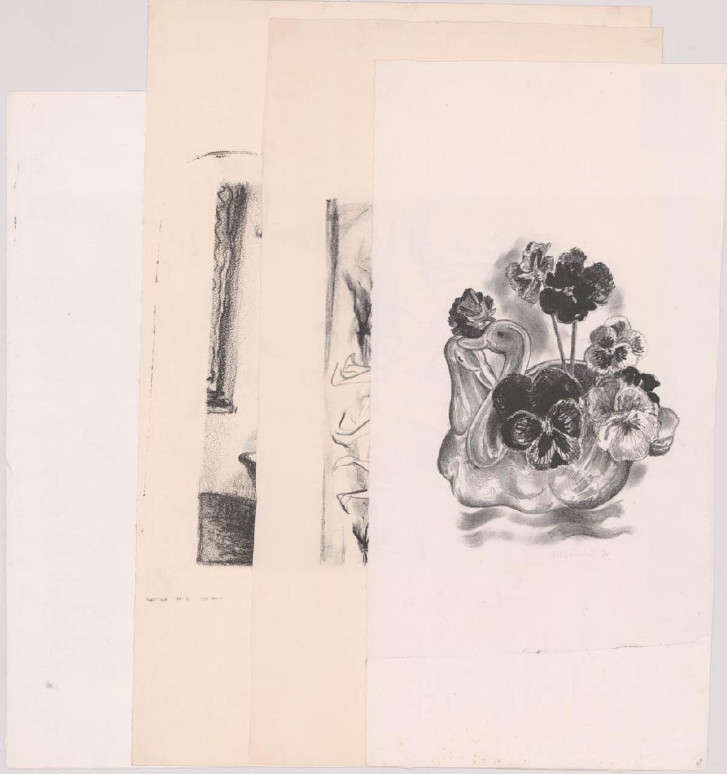 Group of Four WPA Era Lithographs E/O Ted Wahl (1 of 5)