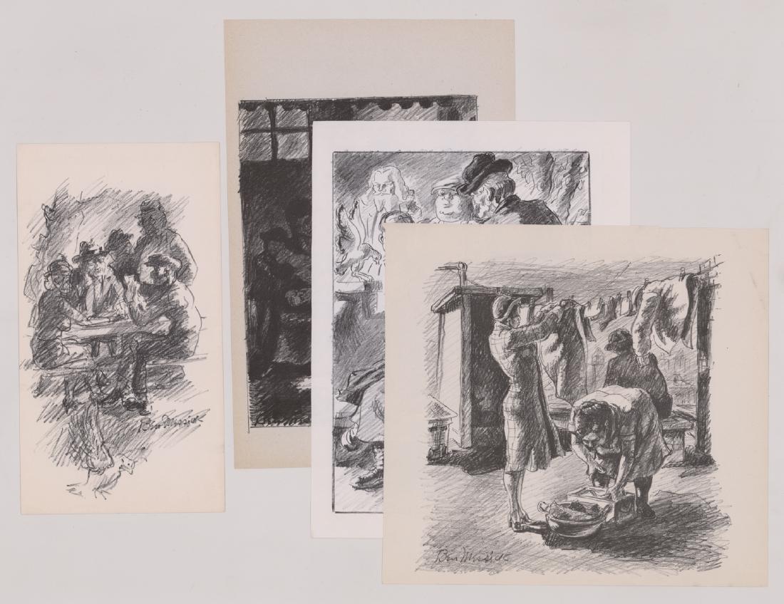 Ben Messick WPA Era (4) Lithographs (1 of 3)