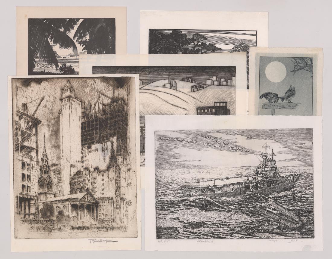 Group of Six American Antique Prints (1 of 4)