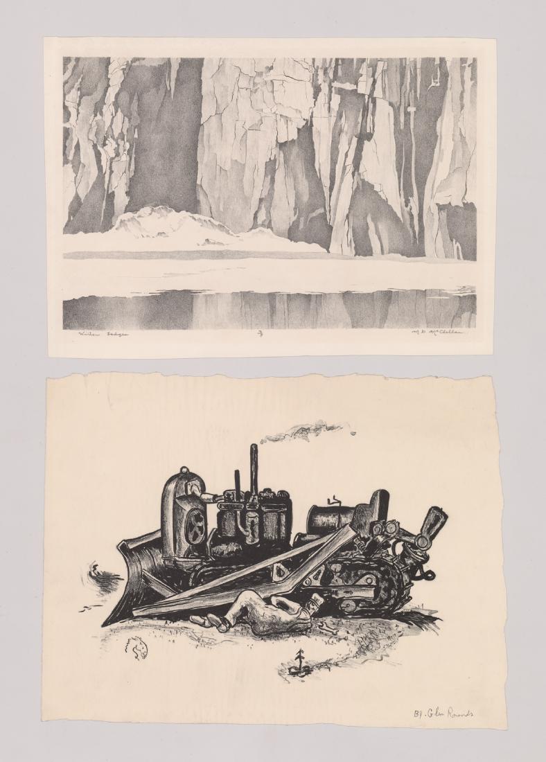 Two WPA Era Signed Lithographs from E/O Ted Wahl (1 of 1)