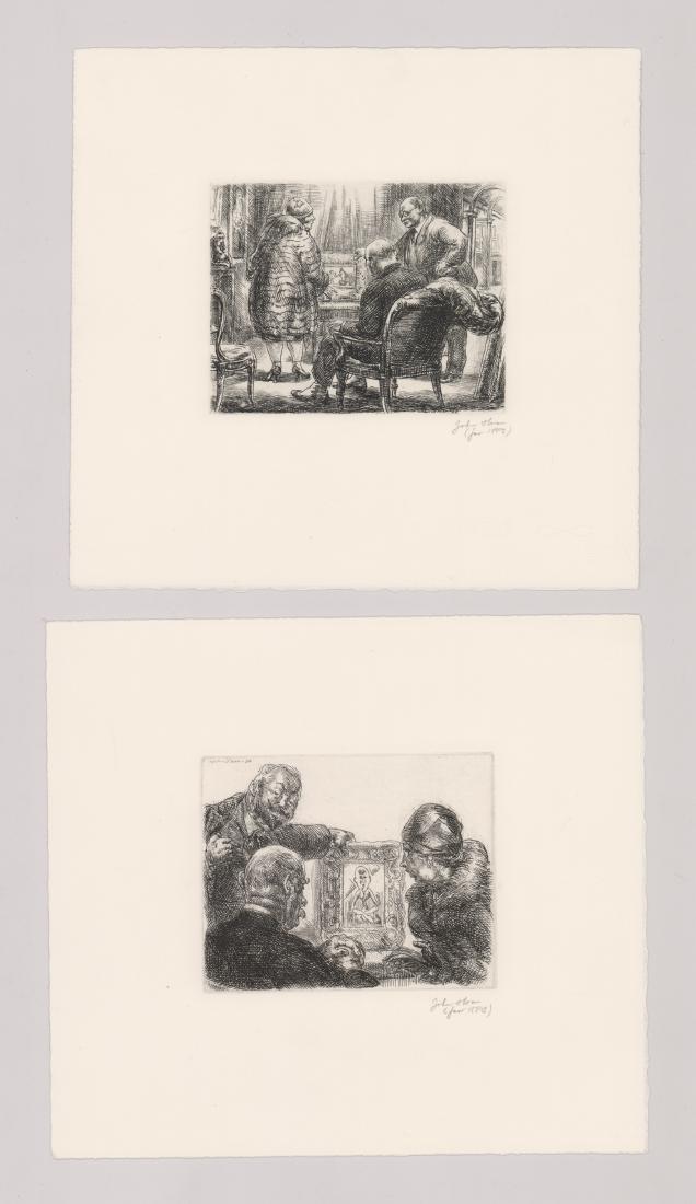 John Sloan Estate Signed Etchings (2) (1 of 1)