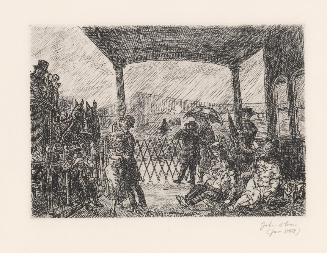 John Sloan Estate Signed Etching (1 of 4)