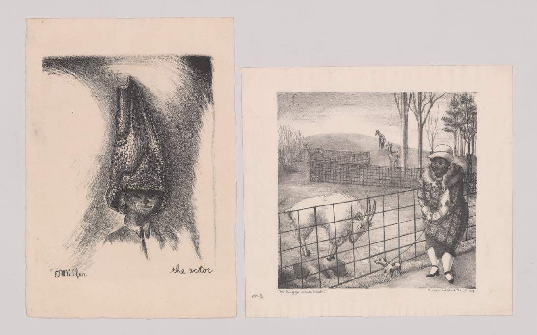Group of Two WPA Era Lithographs E/O Ted Wahl (1 of 1)