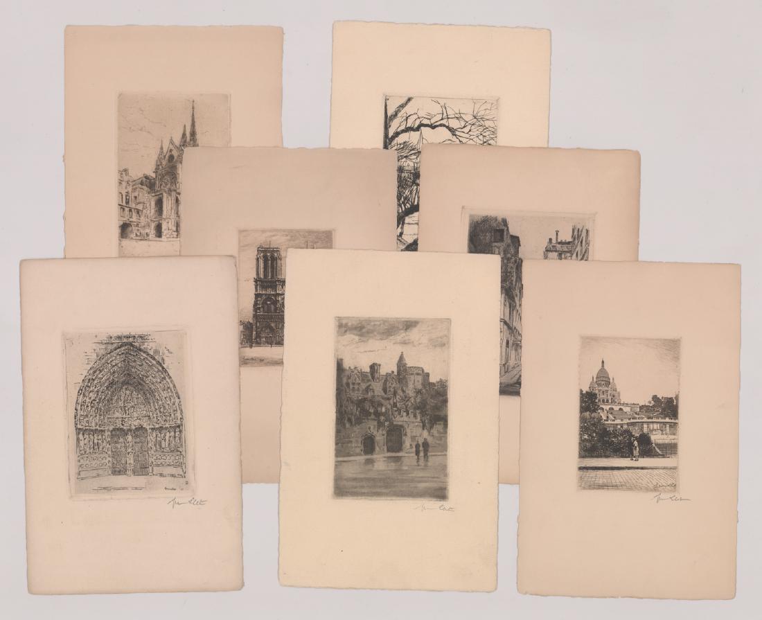 Georges Gremillet Group of Seven Signed Etchings (1 of 1)