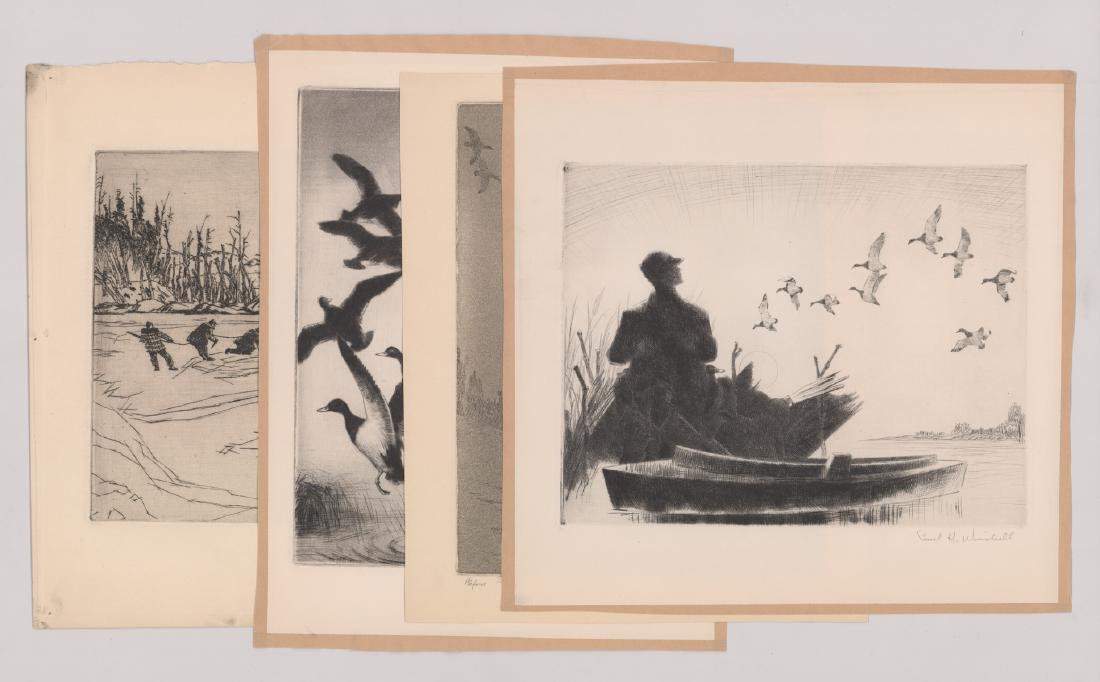 Paul H. Winchell (4) Signed Etchings (1 of 4)