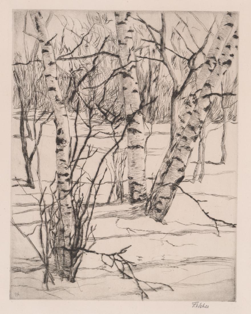 F. Weber Signed Etching (1 of 4)