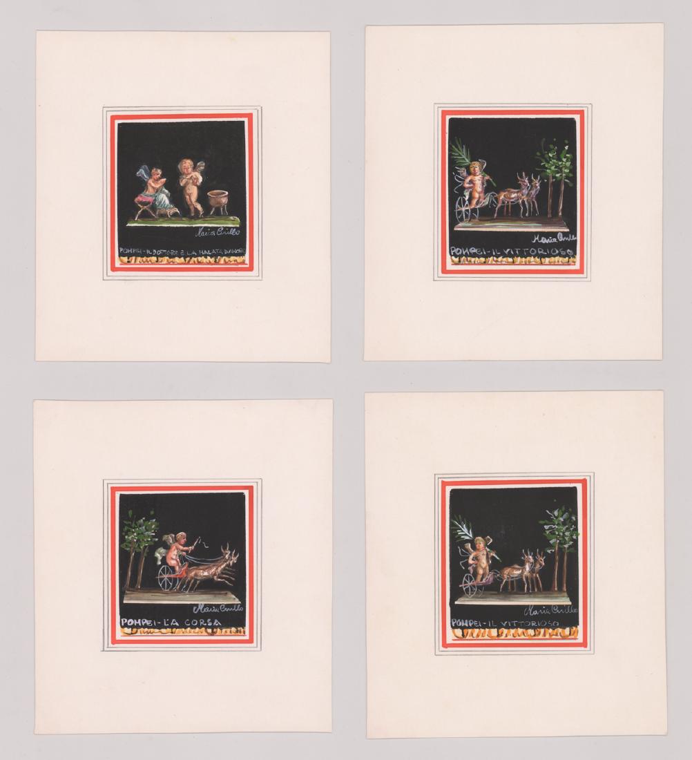 Ten Marie Cirillo Original Miniature Paintings (1 of 2)