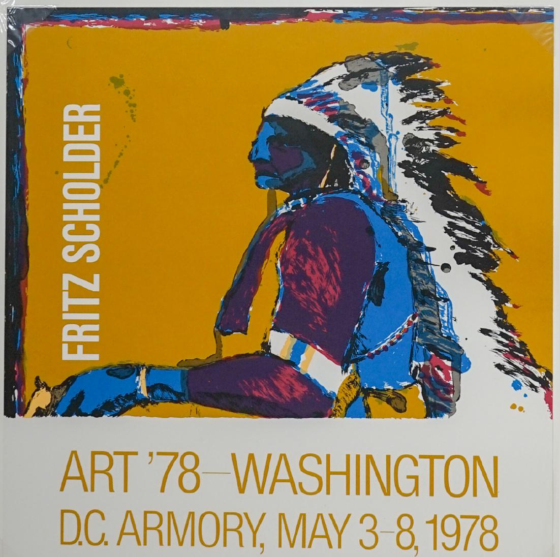 Fritz Scholder Exhibition Serigraph (1 of 4)