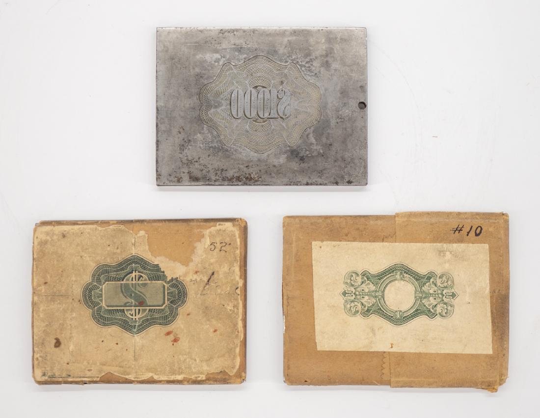 Three Antique Printing Plates (1 of 4)