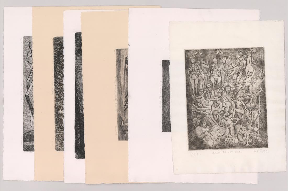 Six Eli Levin Signed Etchings Art & Artists (1 of 7)