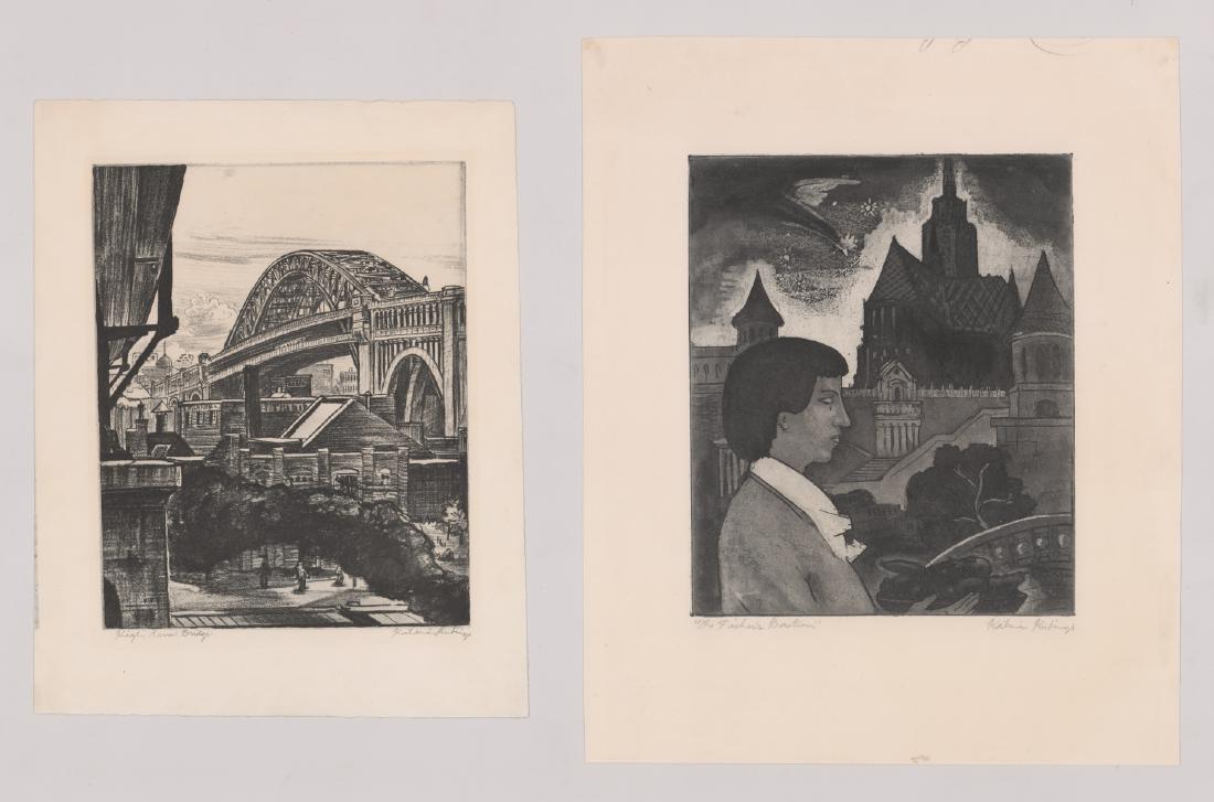 Two Kalman Kubinyi Signed Etchings (1 of 4)