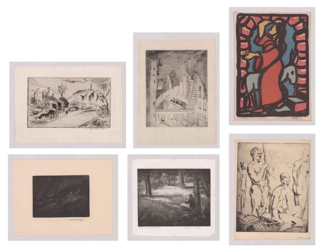Six Etchings / Lithographs by Various Artists (1 of 7)