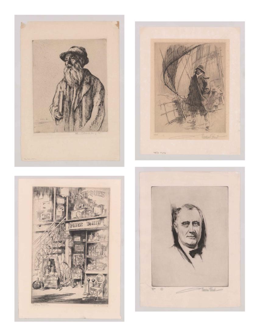 Four Signed Etchings by Various Artists (1 of 5)