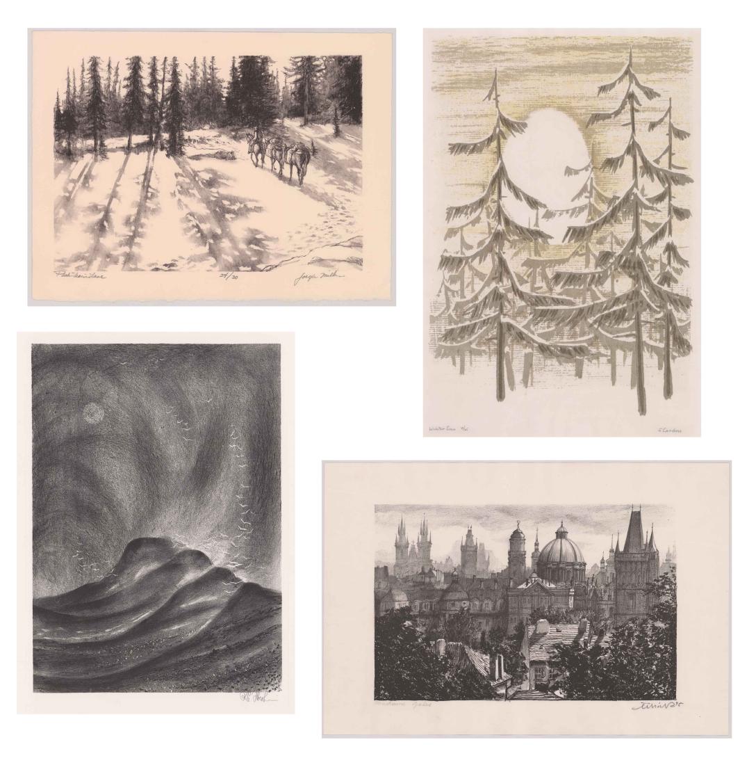 Four Signed Lithographs by Various Artists (1 of 9)