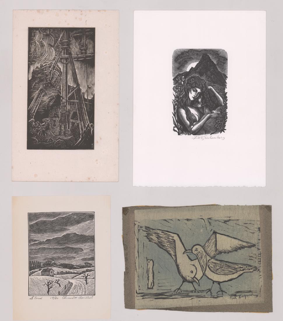 Four Wood Engravings & Woodcuts by Various Artists (1 of 2)