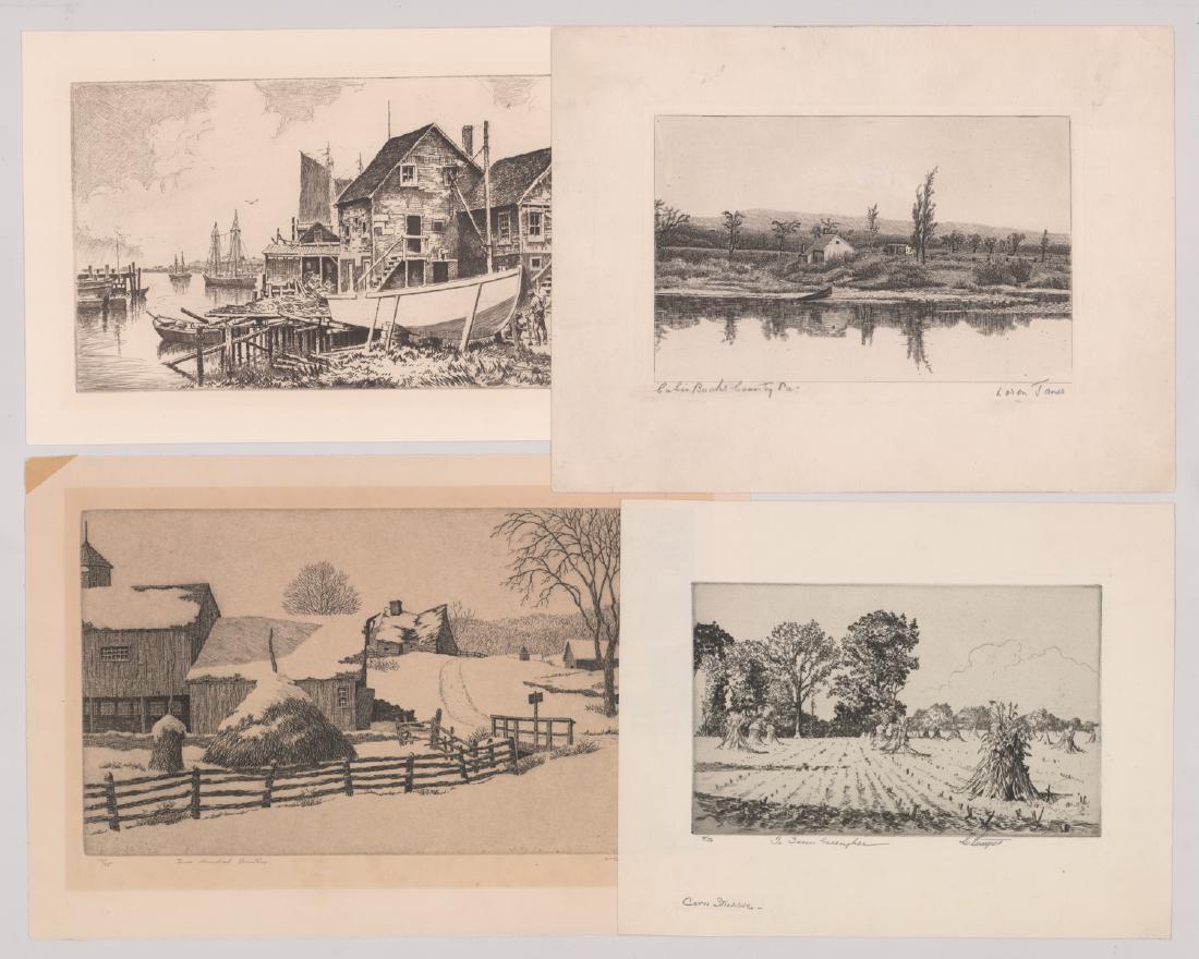 Four Signed Etchings by Various Artists (1 of 5)