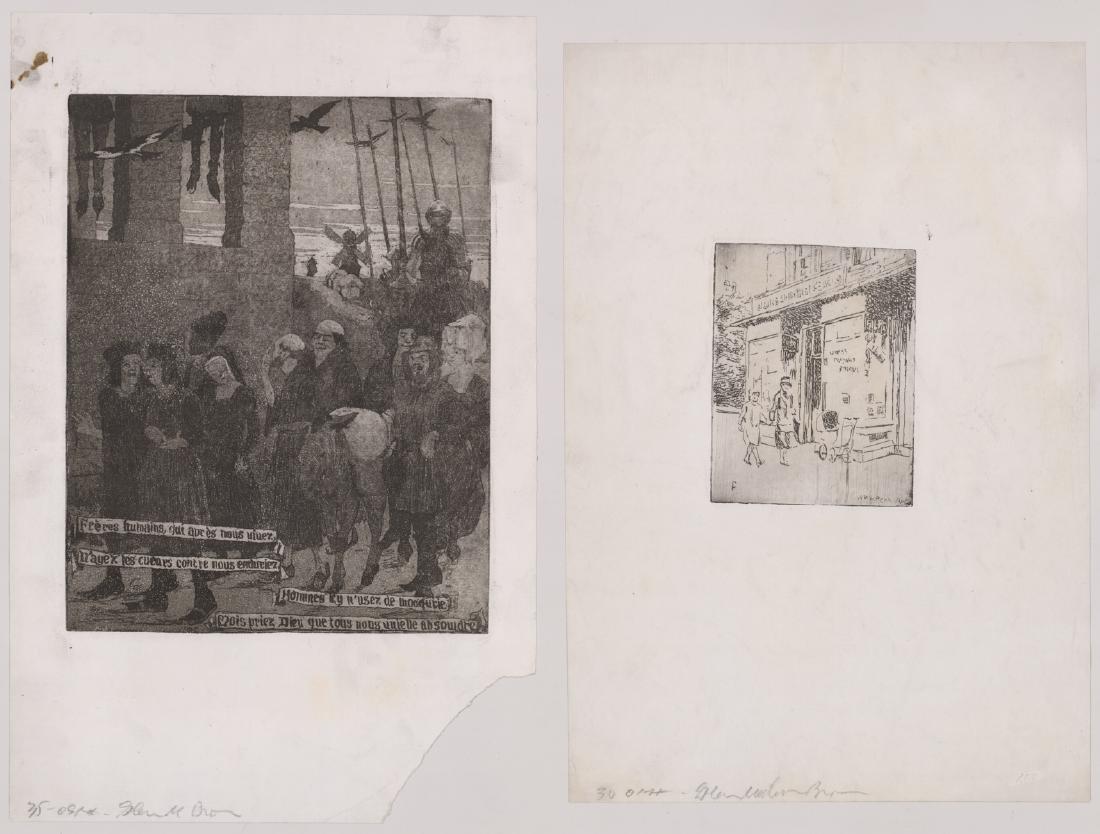 Gelnn Madison Brown Signed Etchings. (1 of 2)