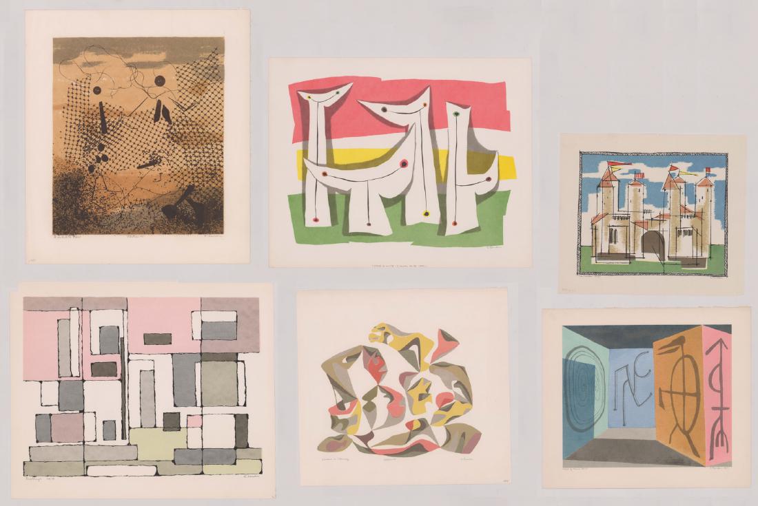 Six Edward August Landon Signed Lithographs (1 of 1)