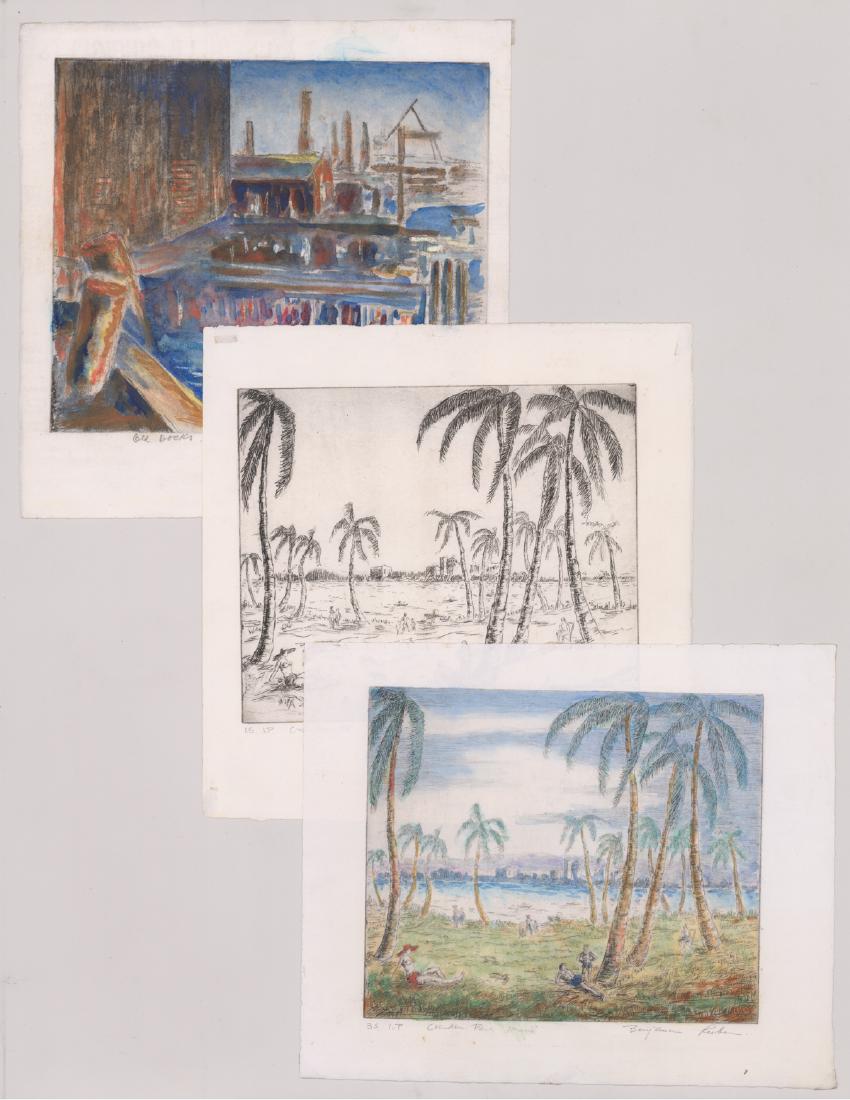 Three Benjamin Rubin Signed Etchings (1 of 3)