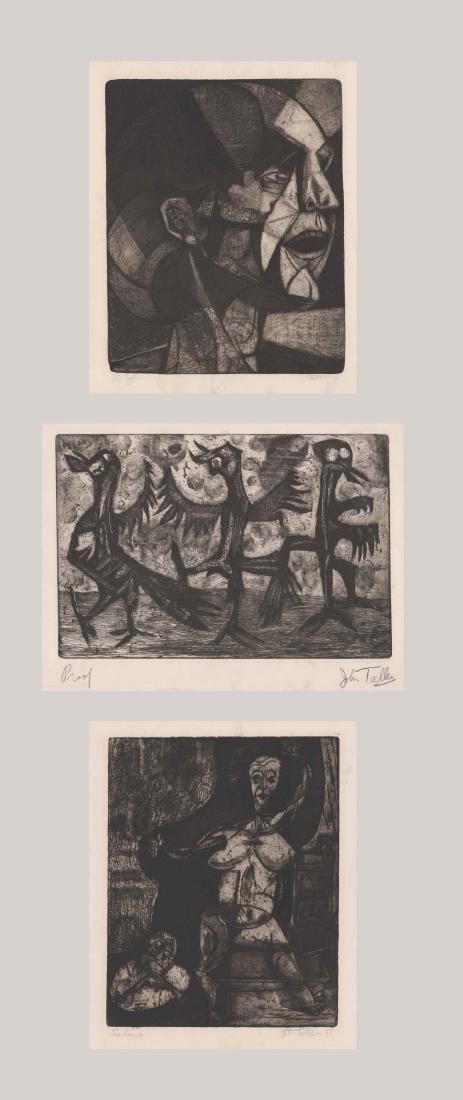Three John Joseph Talleur Signed Etchings (1 of 7)