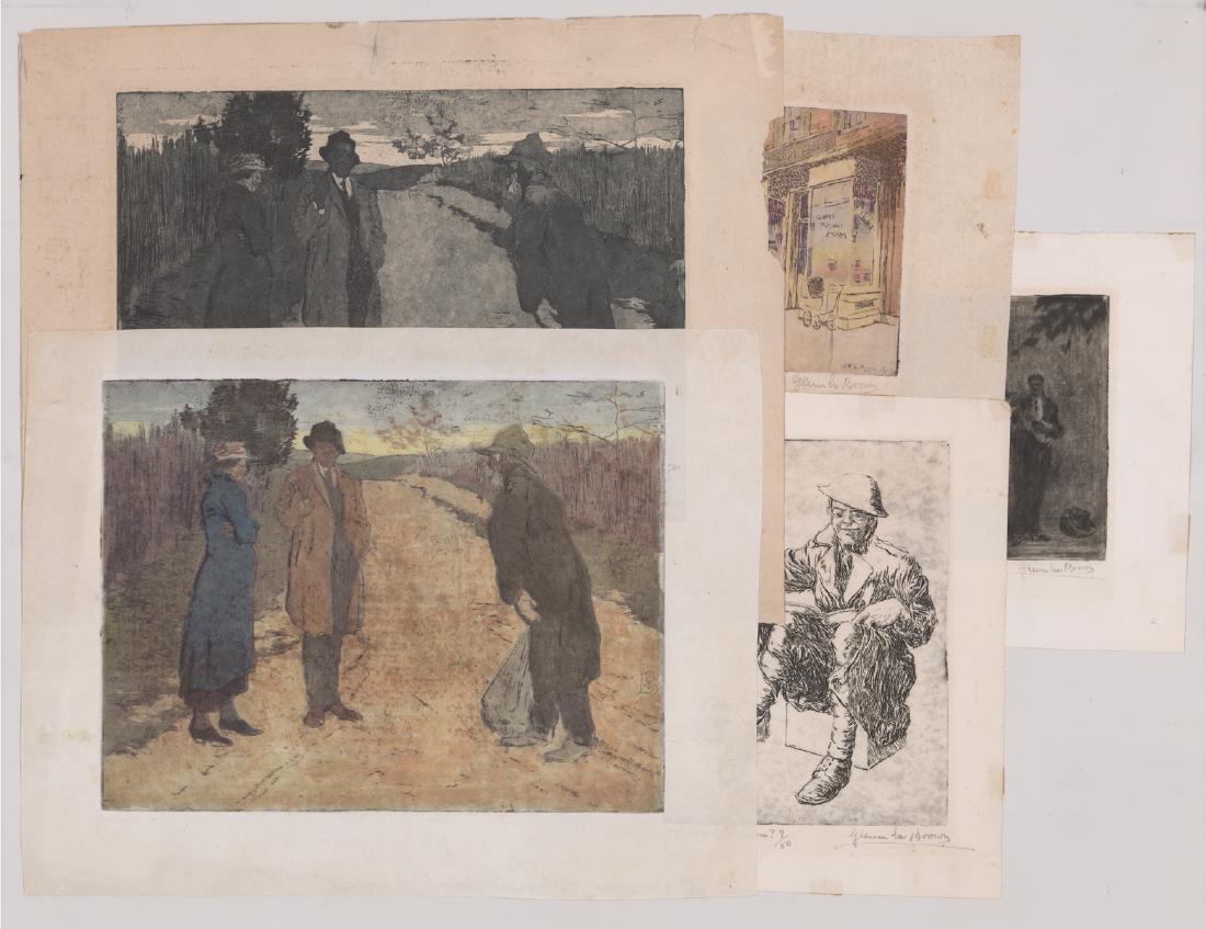 Five Glenn M. Brown Etchings (1 of 4)