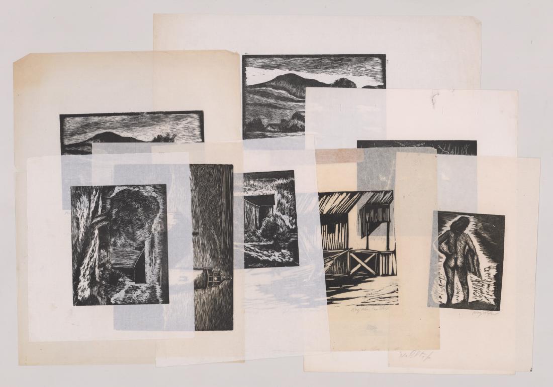 Eight Roy Charles W Fox Woodblock Prints (1 of 5)