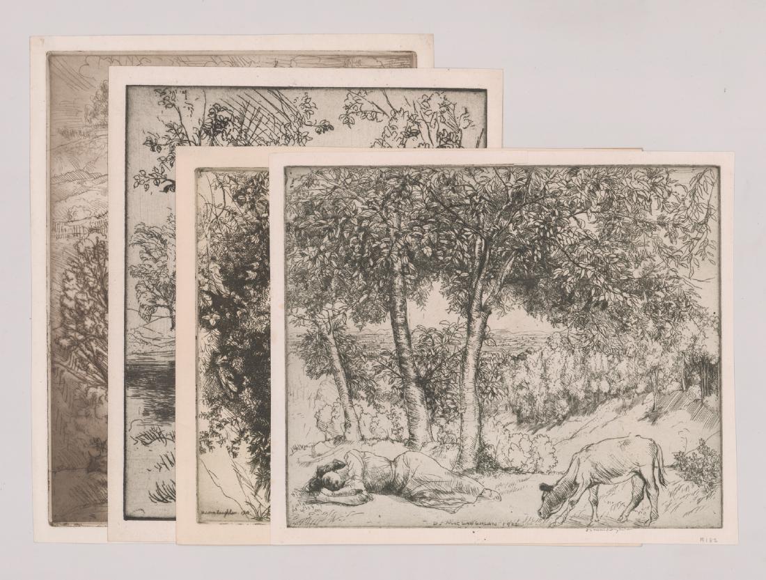 Four Donald MacLaughlin Signed Etchings (1 of 3)